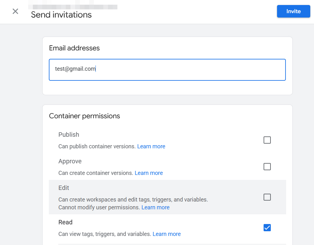 Google Tag Mnager рівні доступу
