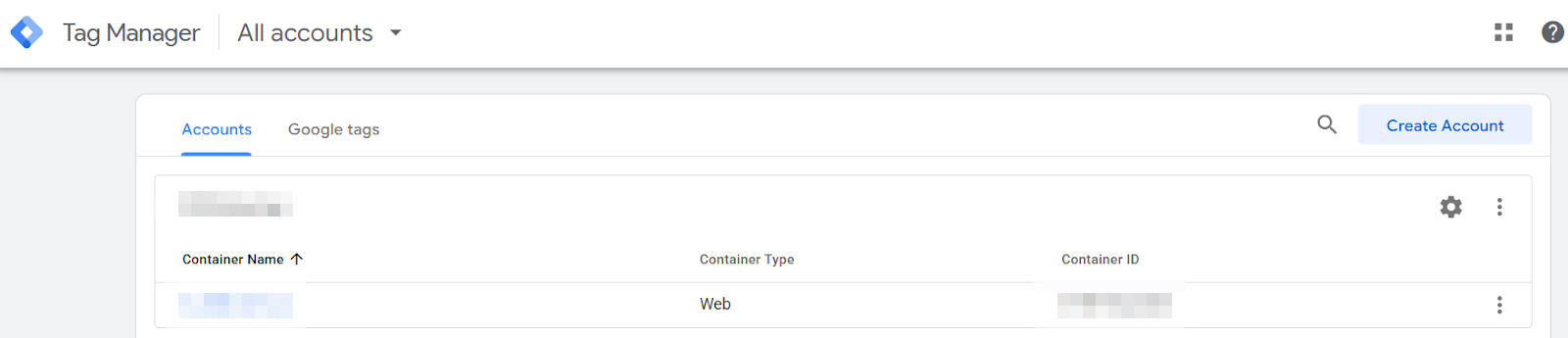 GTM вибір контейнера