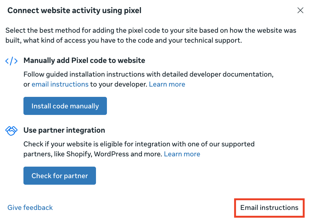 Встановлення Пікселя