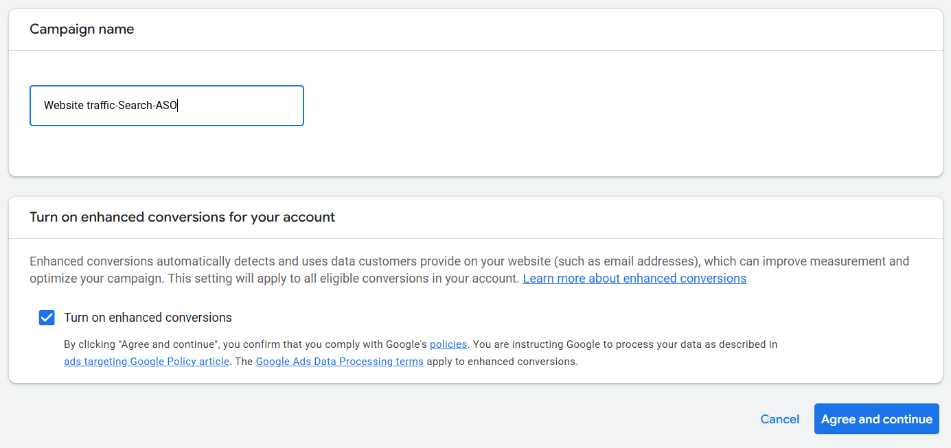 Назва РК в Google Ads