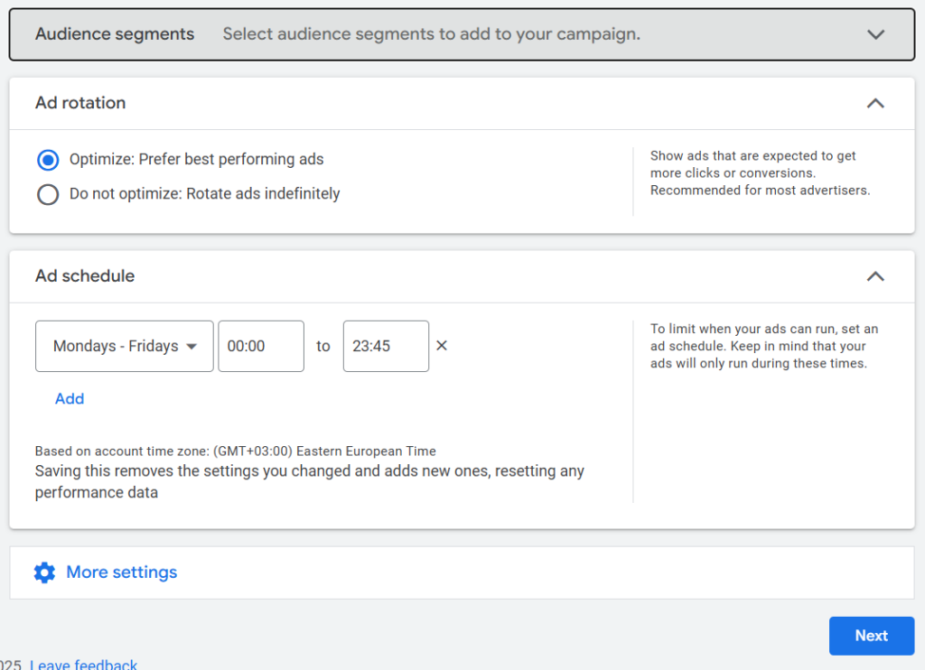 Налаштування РК Google Ads