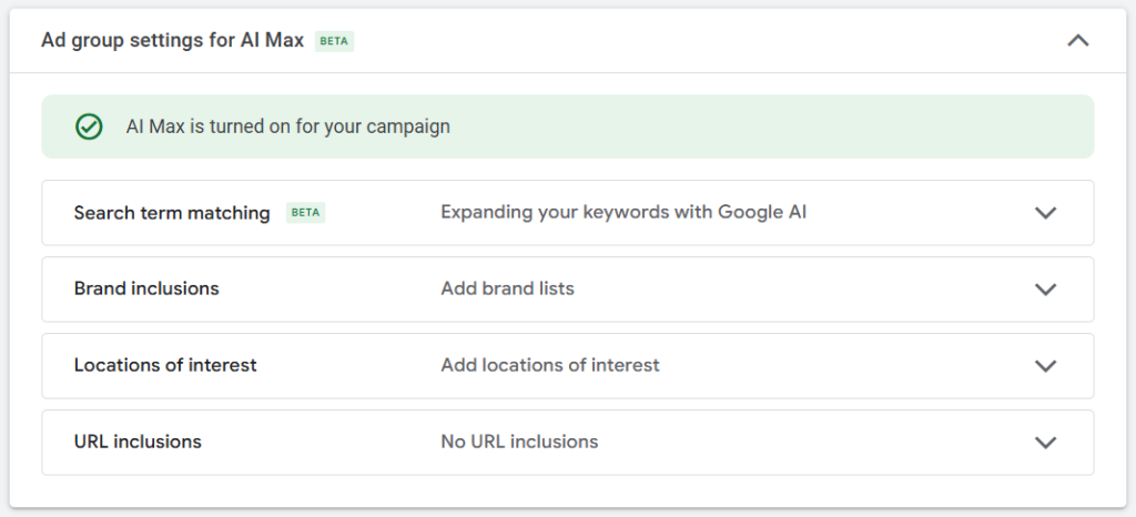 Оптимізація AI Max