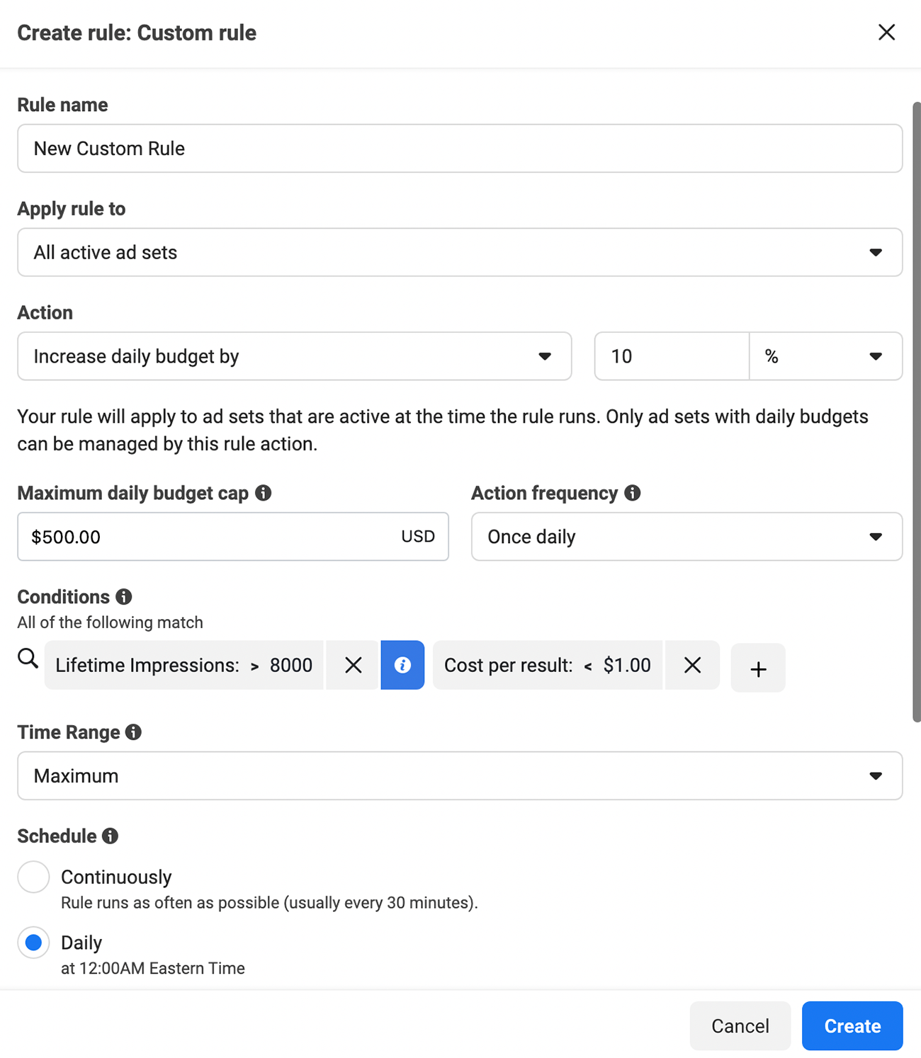 бюджет фейсбук
