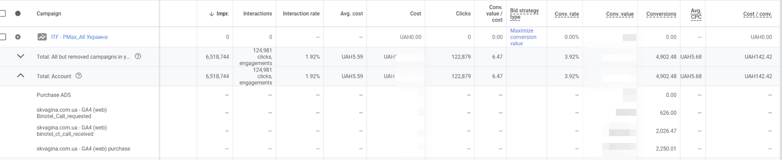 Campaigns in the Account (June/April 2024)