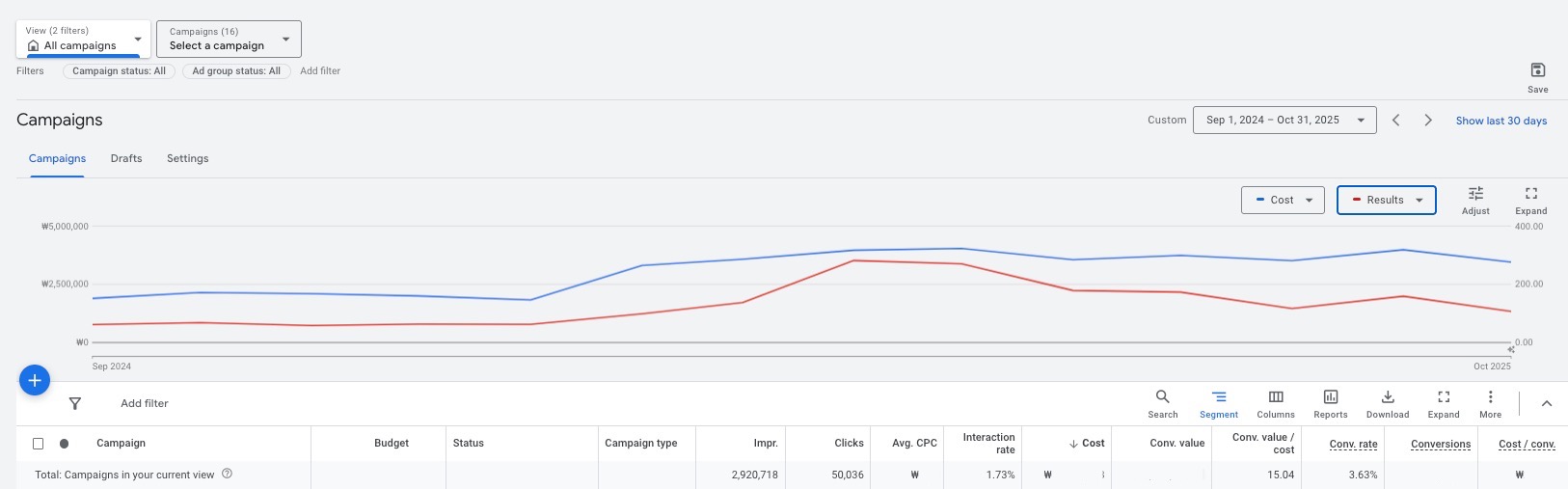 Campaigns - skin-reboot.com - Google Ads