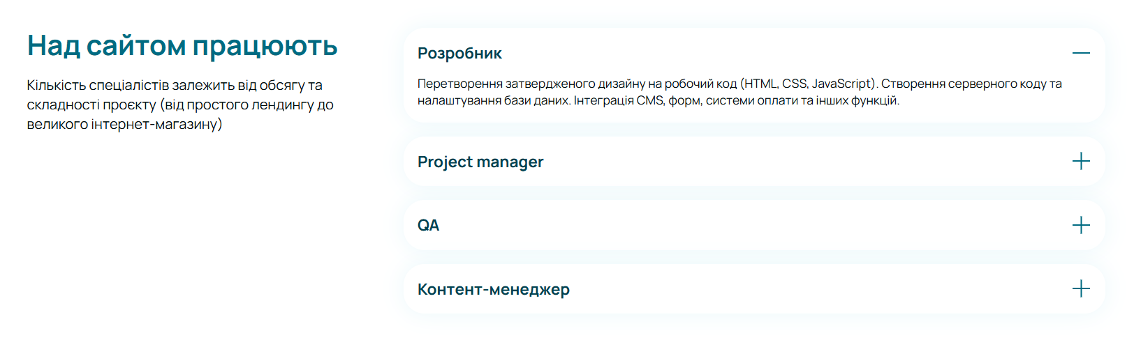 команда проєкту розробки